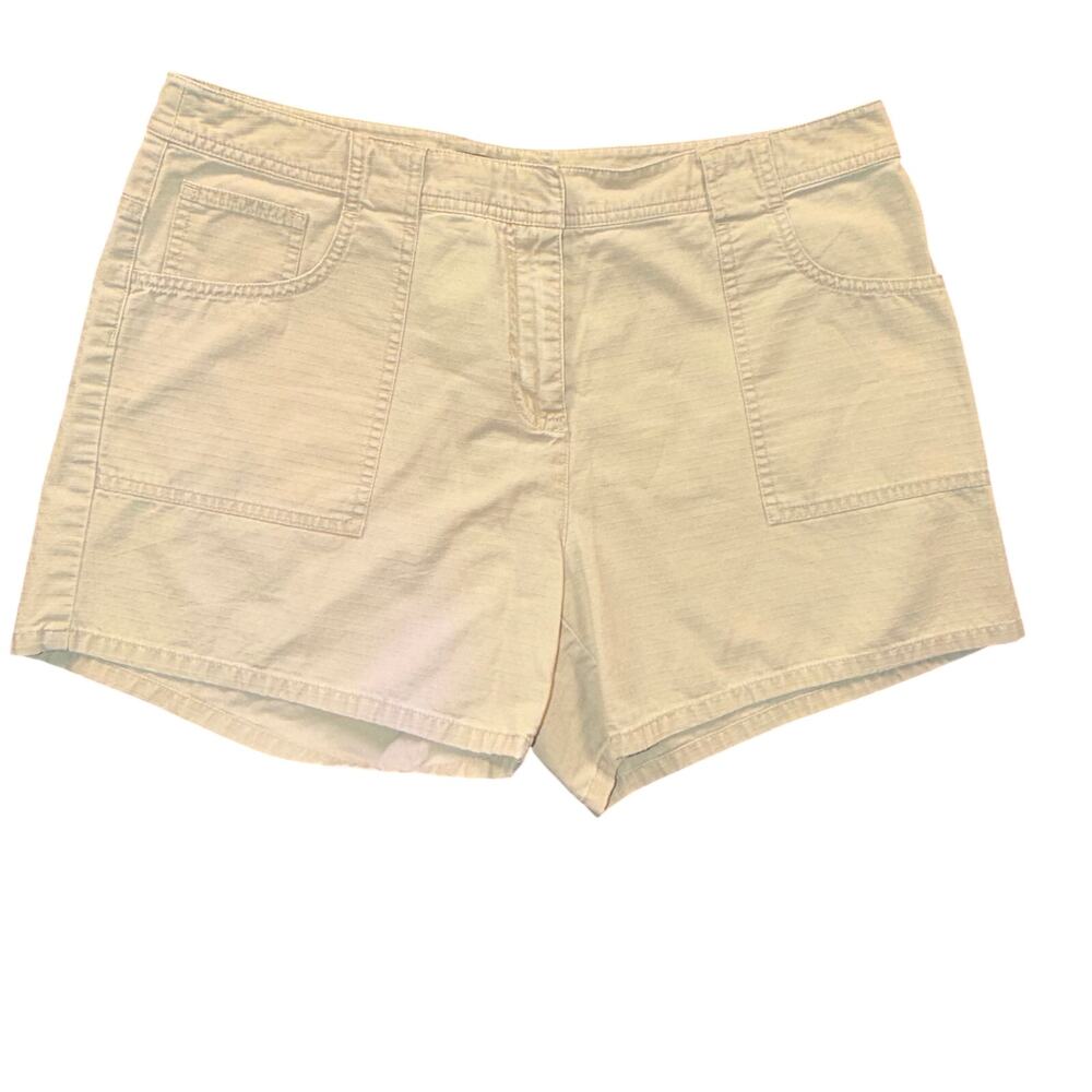 Context Khaki Ripstop Cotton Cargo Shorts 12 Vintage Y2K Gorpcore Utility Shorts